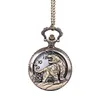 10 Stück große bronzefarbene Relief-Taschenuhr mit ausgehöhltem Tiger-Downhill-Design, chinesisches Sternzeichen, Tiger-Hersteller, Großhandel