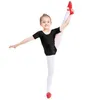 Kids per bambini a maniche corte Costumi da taci da taglio Lycar Spandex Leotard Ballet Dancewwear