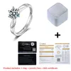 AeTeey Sechs Stecker Ring D Farbe 1 Karat 925 Sterling Silber für Frauen Hochzeit Fein Schmuck mit GRA -Zertifikat RI016 220816