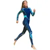 Women's Swimwear Women's Full Body Print Wetsuit Women Long Sleeves Diving Thermal Winter Warm Wetsuits Suit Kayaking Equipment #T1GWome