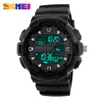 SKMEI Brand Waterproof Sports Men Watches LED Digital Black Dual Time Display Watches Fashion Military Outdoor Wristwatches 1189277P