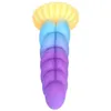 Nxy sex anaal speelgoed 8inch multicolor siliconen plug speelgoed voor mannen vrouwen enorme grote dildo kont mannelijke prostaat massage vrouwelijke anus expansie 1220