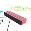 50pcslots Rectangular Red Sponge Black Sandpaper File File Buffer Double côté Emery Board Tools For Nail Art2550063