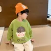 Tシャツ秋の冬のキッズボーイズ漫画パターンセーター幼児長袖コットン子供用スウェットシャツの女の子の衣料品シャツ