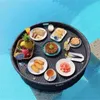 Camp Furniture Bali B & Swimming Pool Floating Tray Breakfast Afternoon Dinner Plate El Rattan Basket6086345