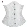 Corsetto sottoseno Burlesque Bianco Nero Rosso Blu Rosa Verde albicocca Marrone Vita floreale Bustier Bauques Corsetto taglie forti 220615