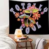 Roze champignon bloem tapijt hippie slaapkamer muurdecoratie tapijten woonkamer canvas doek tapiz j220804