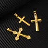 Charms Charm 3Styles Cross Neckalces Women Men Girls Gold Color Christian Jesus Religion Worship Jewelry Gifts