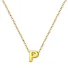 Anhänger Halsketten Mode Edelstahl Buchstaben Halskette Für Frauen Männer Gold Farbe Silber Hauptstadt Alphabet/1 PCAnhänger