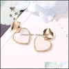 Dangle Chandelier Earrings Jewelry New Fashion Hanging Drop Earring 2021 Women Chic Vintage Gothic Geometric Round Long Big G Dhsu1
