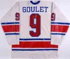 Thr Birmingham Bulls #9 MICHEL GOULET Jersey de hockey bordado cosido Personalizar cualquier número y nombre Jerseys