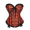 bustiers corsets نساء مشد أعلى الفيكتوري المثير الدانتيل الأزهار up boned overbust bustier lingerie cincher cincher slim body Shaper