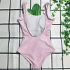 Drukowane damskie stroje kąpielowe Fashion One Piece Backless Swimsuit Vintage Pool Party Stroje kąpielowe INS Kostiumy kąpielowe