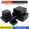 Gift Wrap 10pcs / Black Packaging Carton Festival Party Box Soap Ondersteunt aangepaste maat en logogift