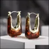 Hoop Hie Earrings Jewelry Vintage Acrylic Resin Earring Statement Womens Fashion Exaggerated Pendant Za Gift Drop Delivery 2021 1Oxs5