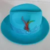 Basker LIHUA Märke Fedora hatt för män Ullfilt fläckbeständig krossbar Trilby Handgjord sömnad pilbåge fjäder