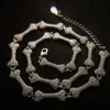 Pendentif Colliers Collier d'épissage unique incrusté brillant petit Zircon exquis os géométrie bijoux pour femmes fiançailles de mariage O1778