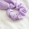 New Silk Star Bow Scrunchies Chiffontailing Hair Rope for Woman Girls Daily All-Match Elastic Headwear Hair Tillbehör