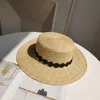 Wide Brim Hats 2022 Summer Fashion Straw Hat Ladies Beach Sun Cap Japanese French Crochet Lace Flat Big Brimmed Gorros Scot22