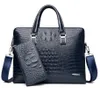 Портфели мужские брендовые крокодиловый узор дизайнерская сумка из искусственной кожи аллигатора деловая офисная сумка для ноутбука мужская винтажная сумка 2022Briefcas