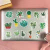 50 pièces dessin animé plante feuilles Cactus autocollants mignons pour bouteille d'eau décalcomanies ordinateur portable étui de téléphone Kawaii bricolage enfants jouets bébé Scrap4531527