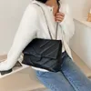 Casual Nici Chain Crossbody Torby Dla Kobiet Moda Proste Torba Na Ramię Damska Designer Torebki PU Skórzane torby Messenger 220401