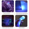 新しい365NM UV懐中電灯ブラックライトUSB充電可能なハンドヘルドトーチポータブル犬用尿のペットの染色用の検出器用