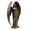 Bronzato Seraphim Guardiano a sei ali con spada e serpente Grande statua di angelo Statue in resina Decorazioni per la casa Decorazione 220617