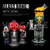 Hookah glass bong water pipe 9inch four type bongs 4mm thick material for smoking with 14mm glass bowl