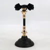 Candle Holders Creative Holder Black Gold Single Head Simple Retro Geometric Candlestick Crafts Home DecorationCandle
