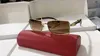 Nowa marka mody projektant okularów przeciwsłonecznych dla mężczyzn Kobieta Wrap Vintage Sunglass Retro Red Oversizes Sun Glasses Aluminium Polaryzowane drewniane okulary Dives Uv400 Carti