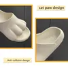 Suihyung Nette Katze Pfote Rutschen Für Mädchen Sommer Neue Frauen Hause Badezimmer Hausschuhe Plattform Sandalen Weiche Sohle Flip-Flops Flache schuhe G220518