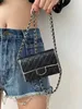 12A Actualización Espejo Calidad Lujos Diseñador Bolso de noche Mini Rectángulo Piel de cordero Acolchado Flap Monedero Bolsas Bolsas Mujeres Bolsos de cuero genuino Bolso de cadena de hombro negro