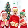 Dekoracje świąteczne 2023 okulary świąteczne rama dla dorosłych dzieci prezent Santa Snowman okulary świąteczne świąteczne dekoracje 2023 Nowy Rok Noel F0726