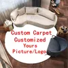 Carpets Custom Design 3D Print Round для гостиной анти -скользит коврик мягкий удобный домашний декор коврики настройка