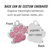 Incisione personalizzata Ciondolo a forma di zampa di cane Acciaio inossidabile Gatti Cani Tag Pet Memorial Gift Jewelry Keepsake Prevenire la perdita