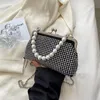 어깨 가방 여성 반짝이 턱 다이아몬드 버킷 크로켓 2022 암신 반짝이는 구슬 클러치 디자인 핸드백 houldershoulder