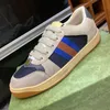 G Scarpe e rete Italia Verde Retro a righe Casual Red Screener Sneakers Beige Burro Pelle sporca Luxurys Designer Sneakers Suole in gomma Classico