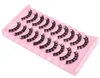 Ny ankomst tjock Curly Crisscross 3D False Eyelashes Soft Light D Burvad återanvändbar hand Made Multilayer Fake Lashes Extensions Charmiga fransar