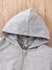 Baby Zip Up Solid Hoodie SHE