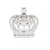 Broches de bijoux personnalisées à la mode, strass en cristal noir et perle en forme de couronne, broche pour la décoration, 30 pièces/lot