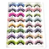 Fluorescent Luminous Sequins False Eyelashes Colorful 3D Nude Makeup Faux Eyelash Thick Stage Makeups Eyes Lashes Exaggerated Fake Eye Lash Extension ZL1059