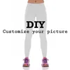 Nadanbao DIY Dostosuj legginsy Women 3D Digital 1MOQ High talia Sportowa nogawka Fitness Legins for Woman S XL 220616