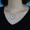 Türkische Auge Anhänger Frauen Weibliche Schmuck Mikro Pflastern 5A Zirkonia Geometrische Bösen Augen Anhänger Halskette Großhandel