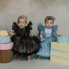 Meisjes Sequin Jurk Prinses Peuter Kids Baby Ruffles Tutu Bowknot Verjaardag Bruiloft Prom Kinderen Elegante Doop Kleding 220422