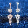 Belly Button Rings Sexy Long Dangled Barbell Navel Ring Stainless Steel Woman Piercing Body Jewelry
