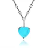 Pendant Necklaces Soramoore 4 Colors Summer Romantic Lovely Heart Chain Necklace Trend Opal Jewelry Women Lover Bijoux Top QualityPendant Ne