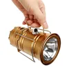 LED lampes solaires main avec ventilateur éclairage lanterne extérieure USB lampe de poche portable alimenté camping charge été randonnée LED P Tsjph