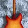 New product 6 strings ricken- backer electric guitar 2 piece of pick-up real photos red color beautiful