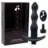 Nxy Giocattoli anali Vibratore Clistere Pulizia Telecomando Bdsm Perline Masturbatore Culo Plug Dildo Risciacquo Buttplug in silicone Giocattolo del sesso 220420